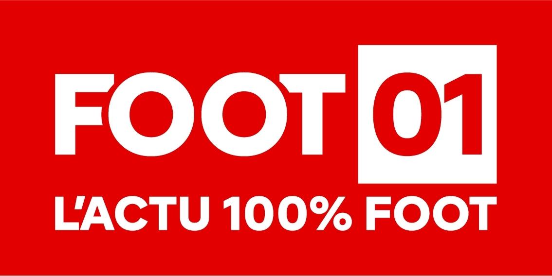 Logo FOOT01 sur fond rouge