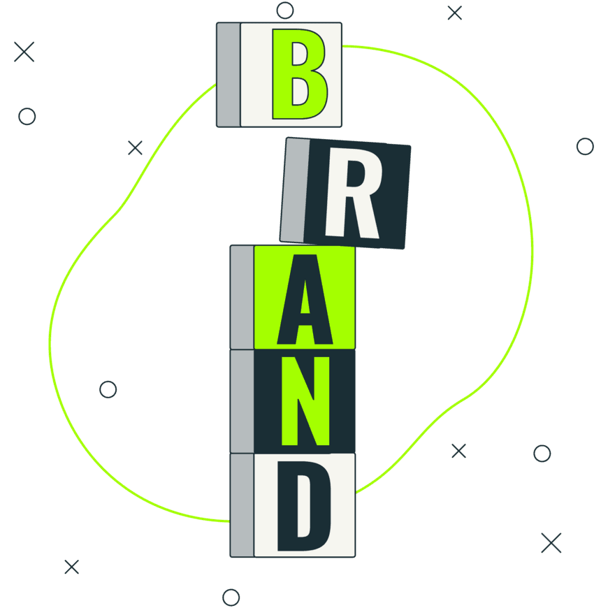 Illustration qui représente le mot "Branding"